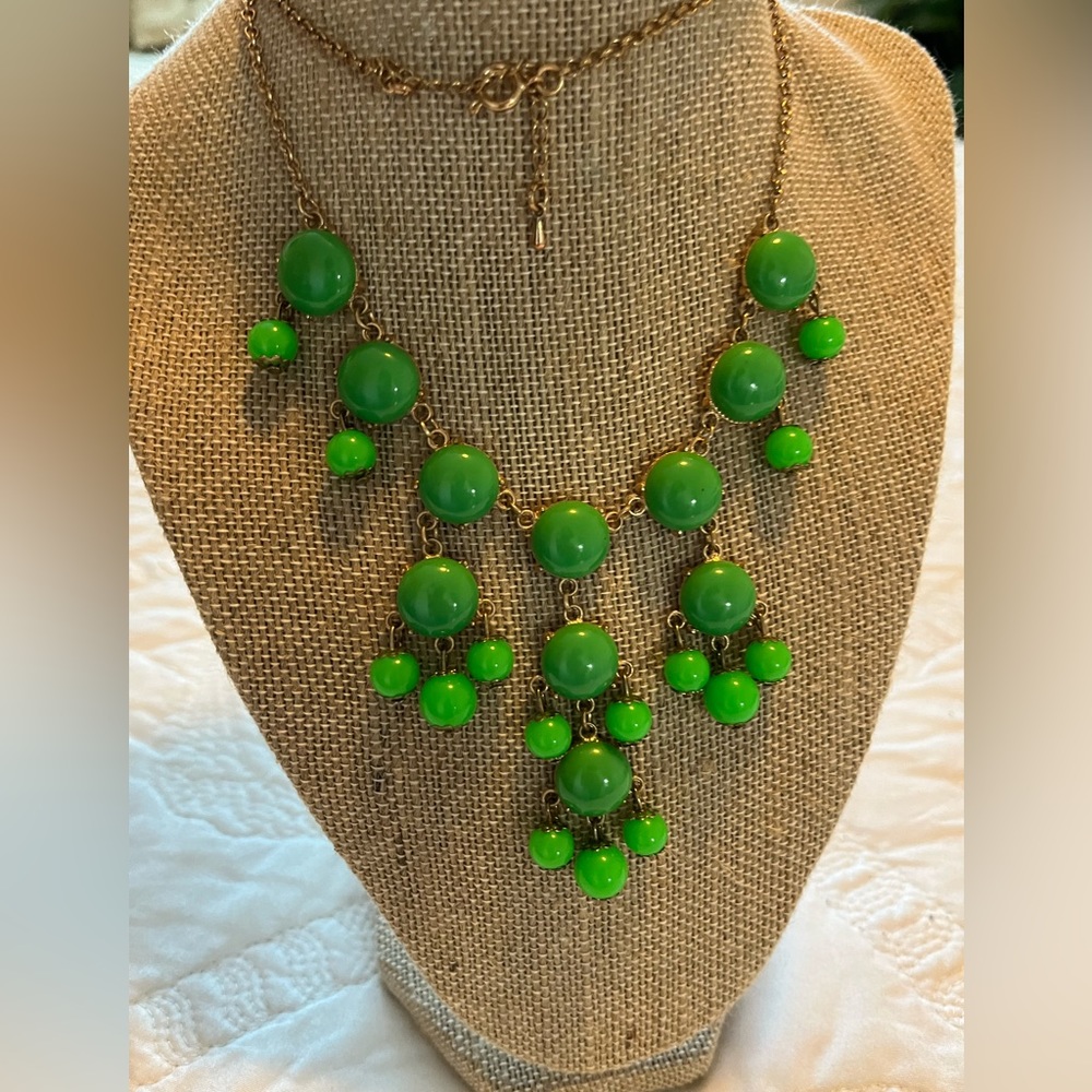 Lime green statement necklace